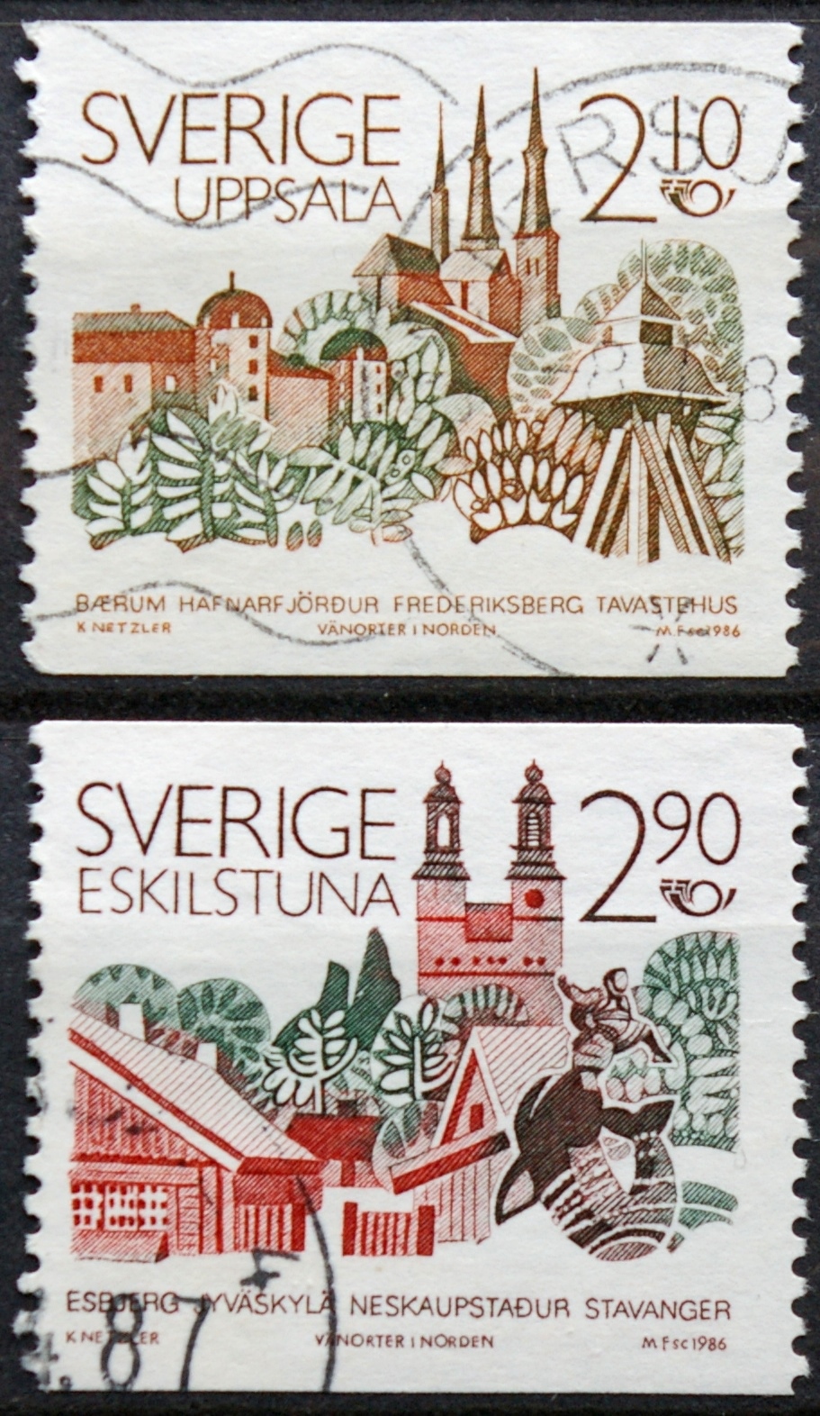 Švedija, pilna serija, MiNr 1395-1396 Used (O) G