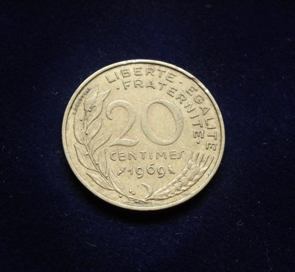 Prancūzija, 20 santimų 1969m
