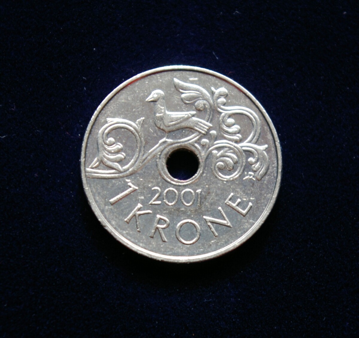 Norvegija, 1 krona, 2001m JJE