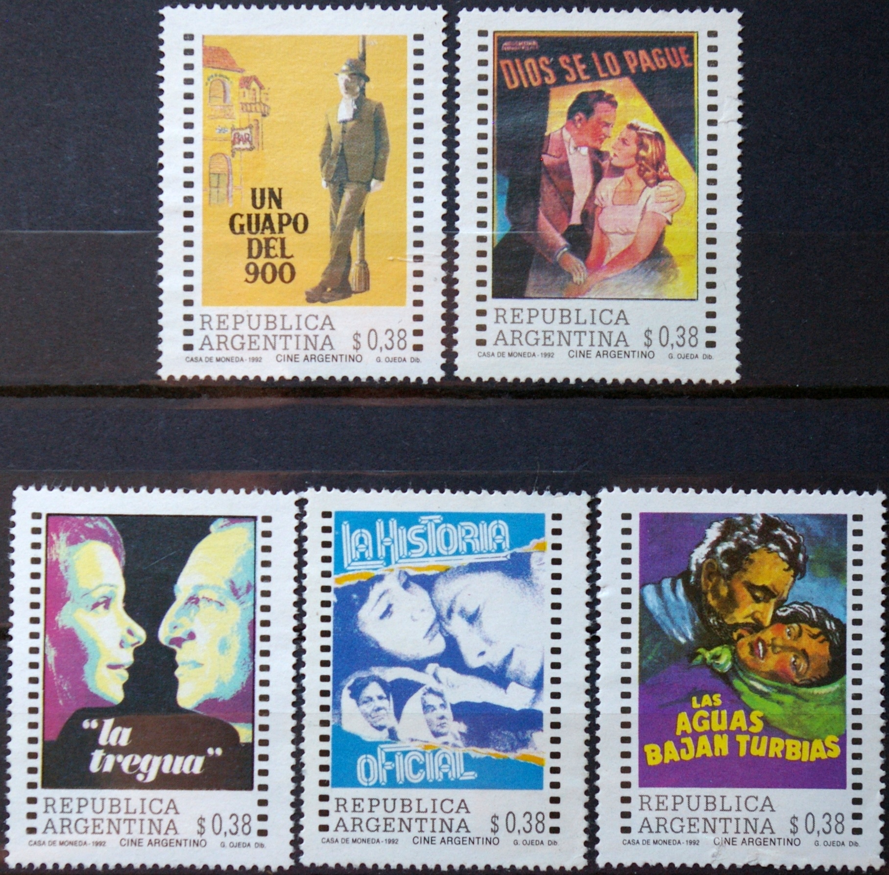 Argentina, pilna serija, MiNr 2149-2153 MNG (*) E