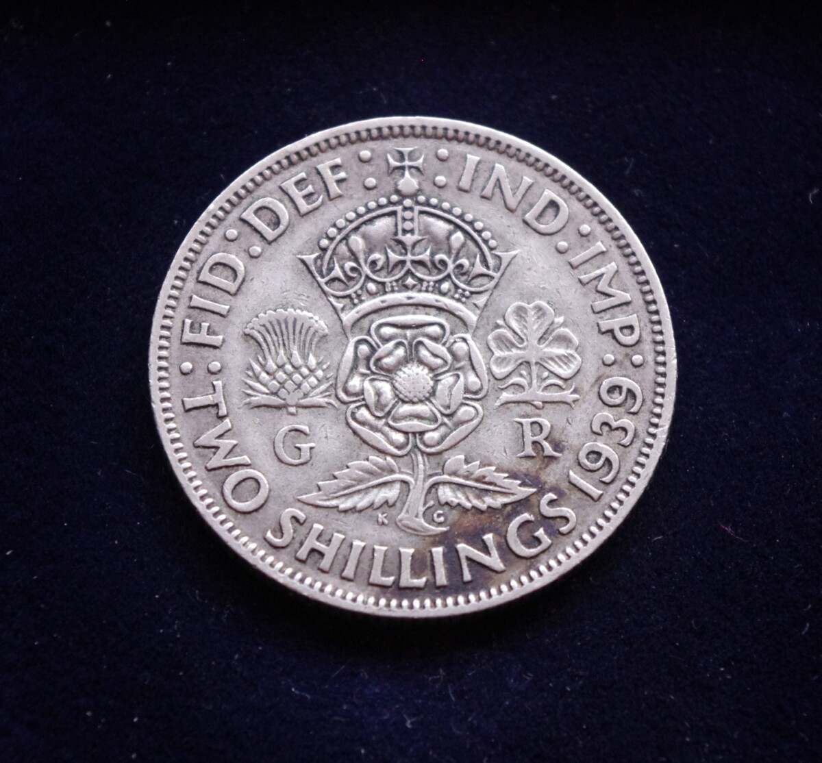 Didžioji Britanija, SIDABRINIS 2 šilingai 1939m E