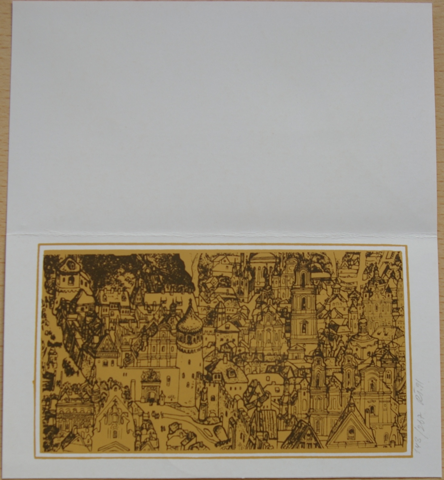 Dailininko A. Šakalio 1991m kolekcinis vokas su atvirute Nr 58 G