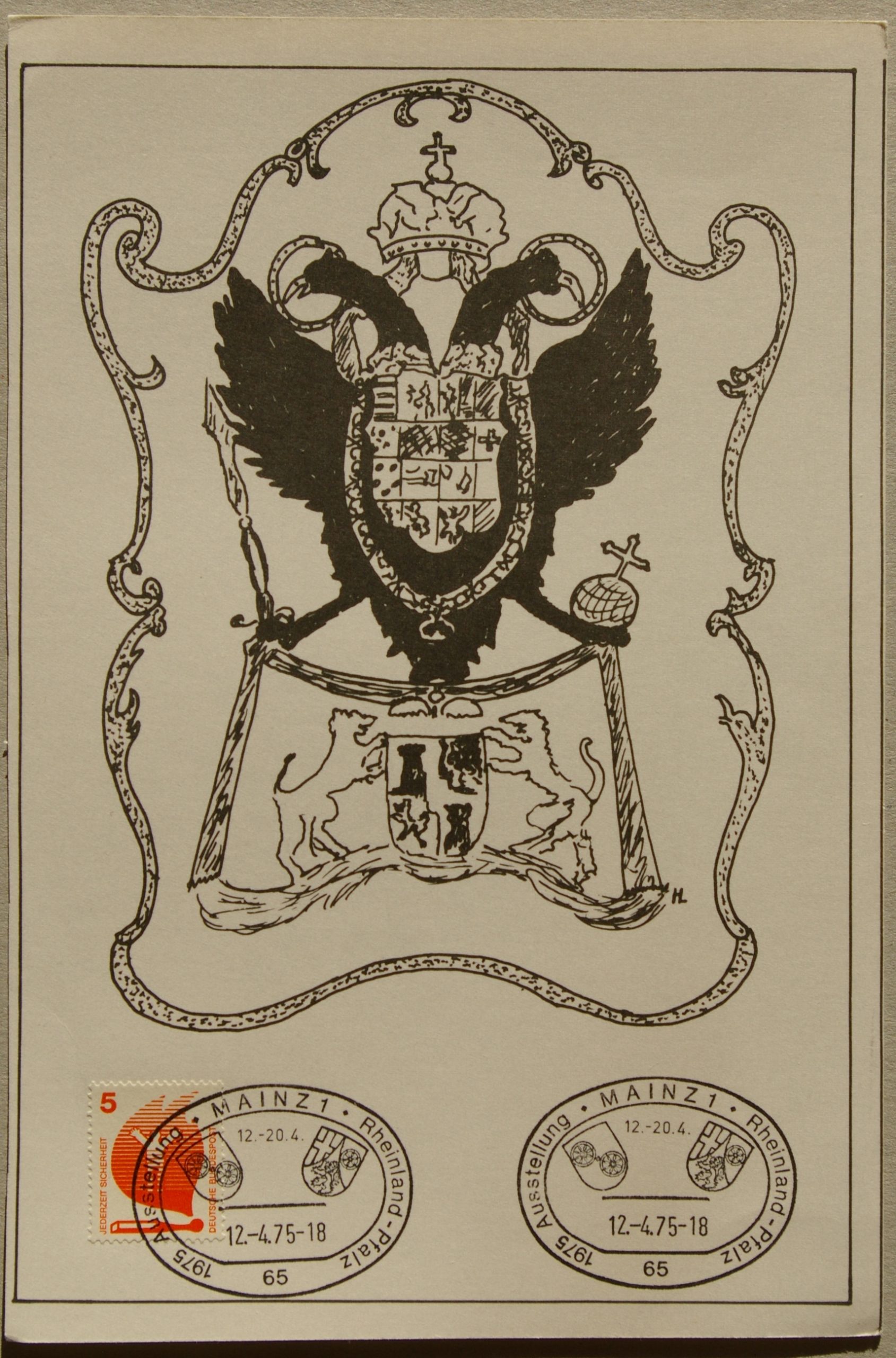 Vokietija, 1975m parodos kortelė