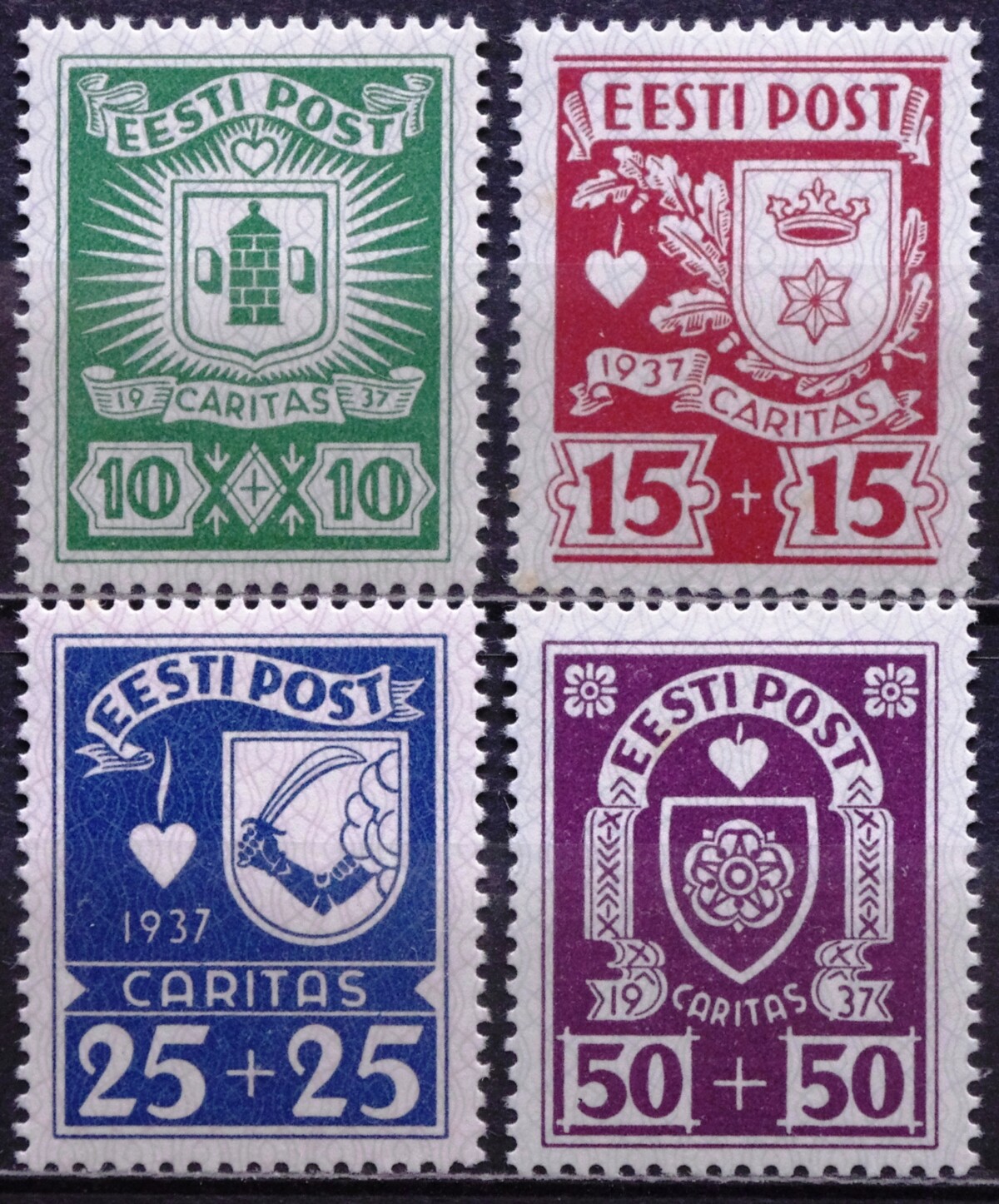 Estija, pilna serija MiNr 127-130 MLH* V