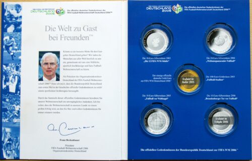 DOVANOJAM! 2006m Vokietijos "FIFA WM 2006" proginių monetų kortelė