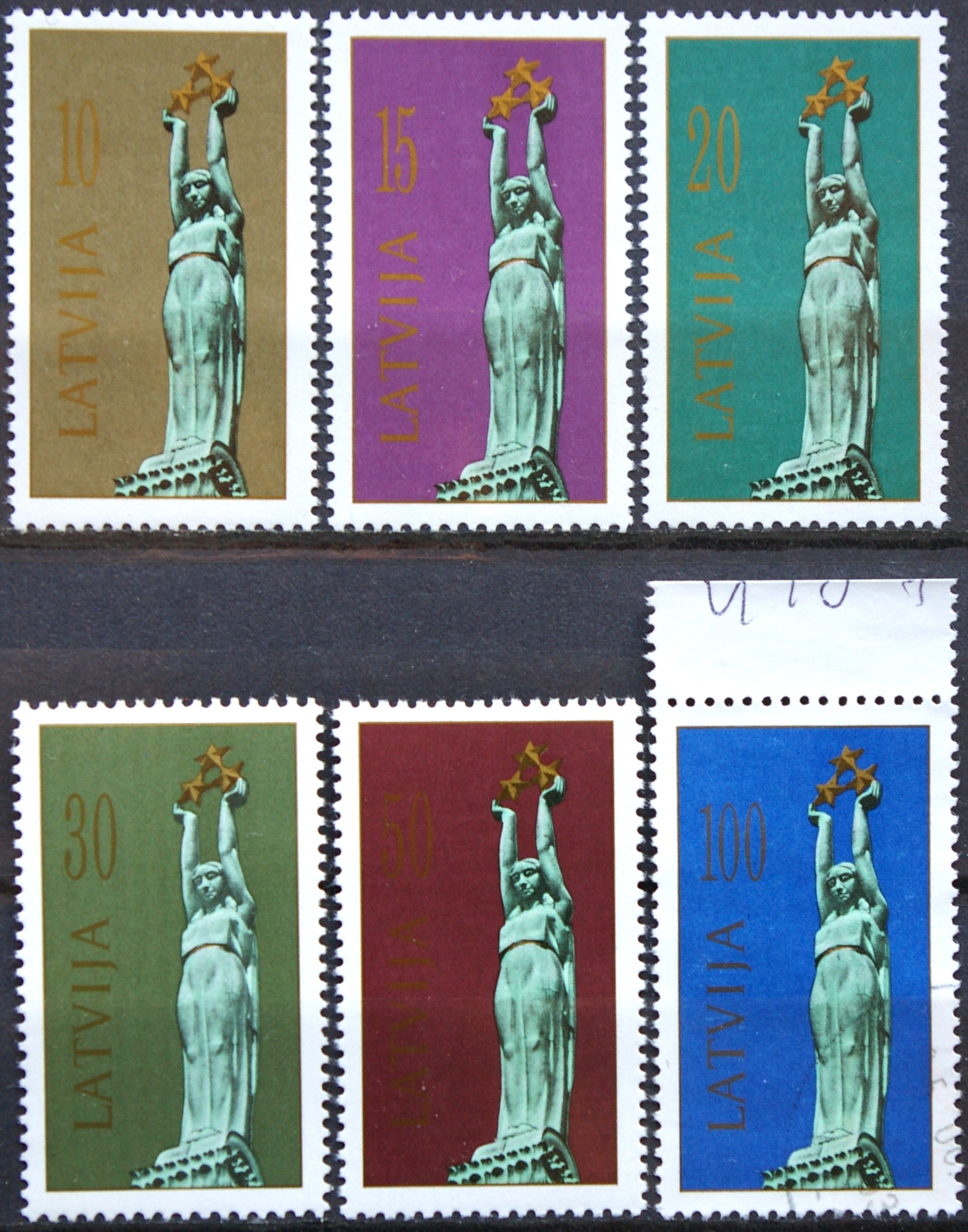 Latvija, pilna serija MiNr 317-322 MNH**/Used(O)
