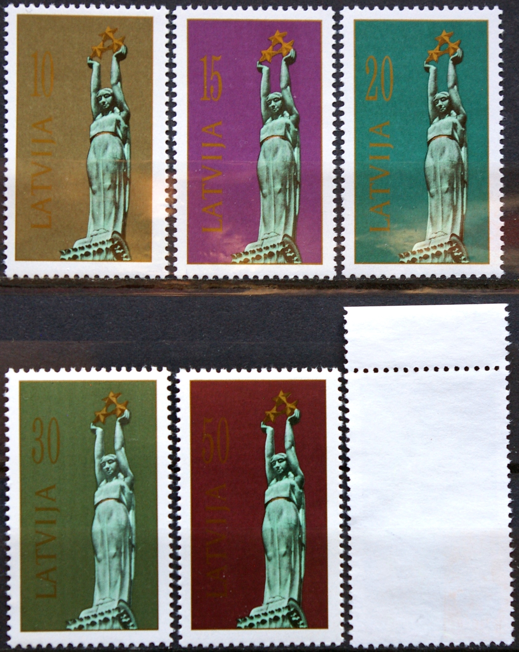 Latvija, pilna serija MiNr 317-322 MNH**/Used(O)