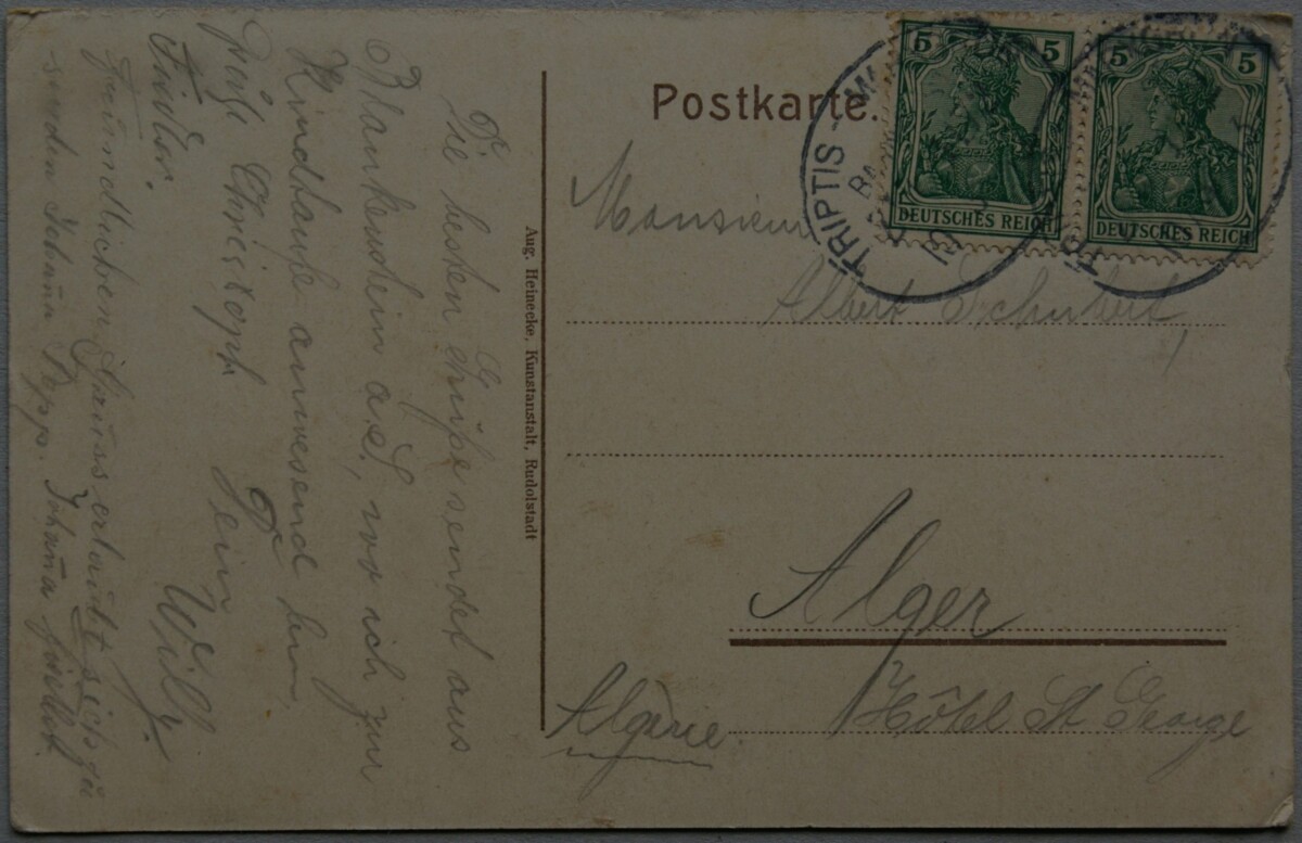 Vokietijos Reichas 1913m atvirlaiškis