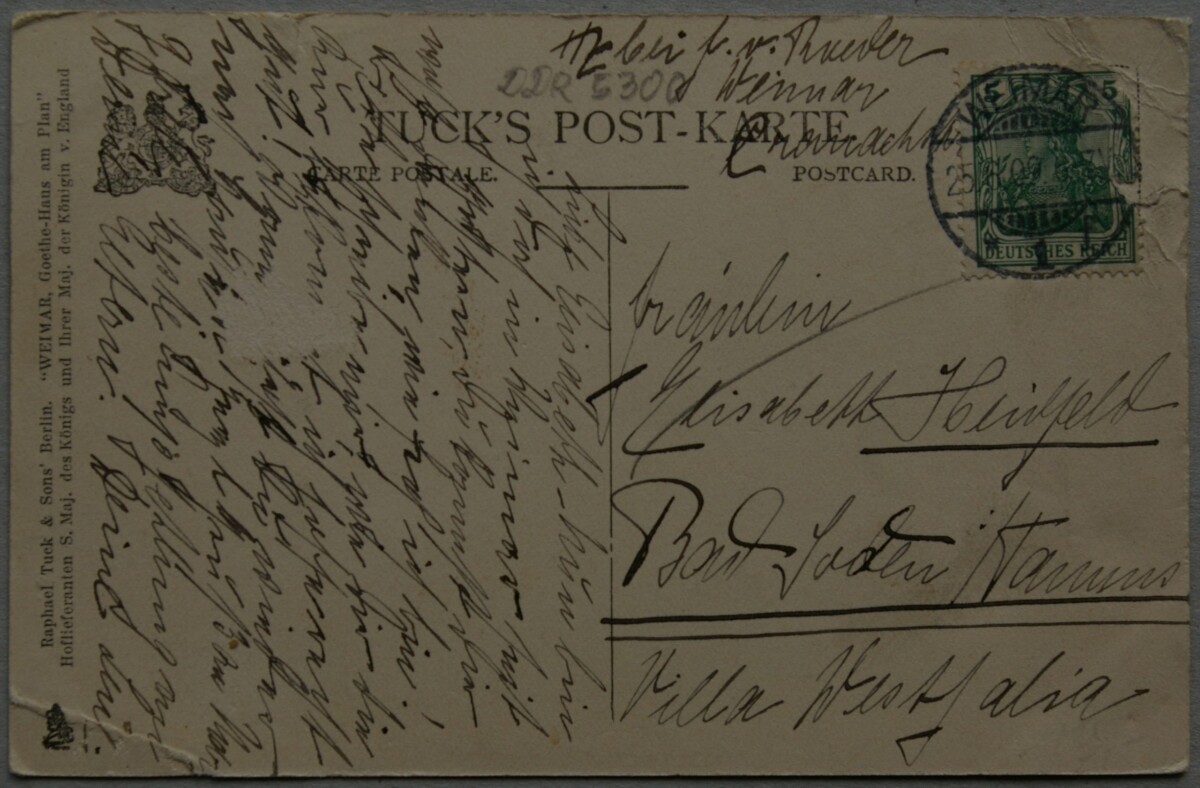 Vokietijos Reichas 1909m atvirlaiškis