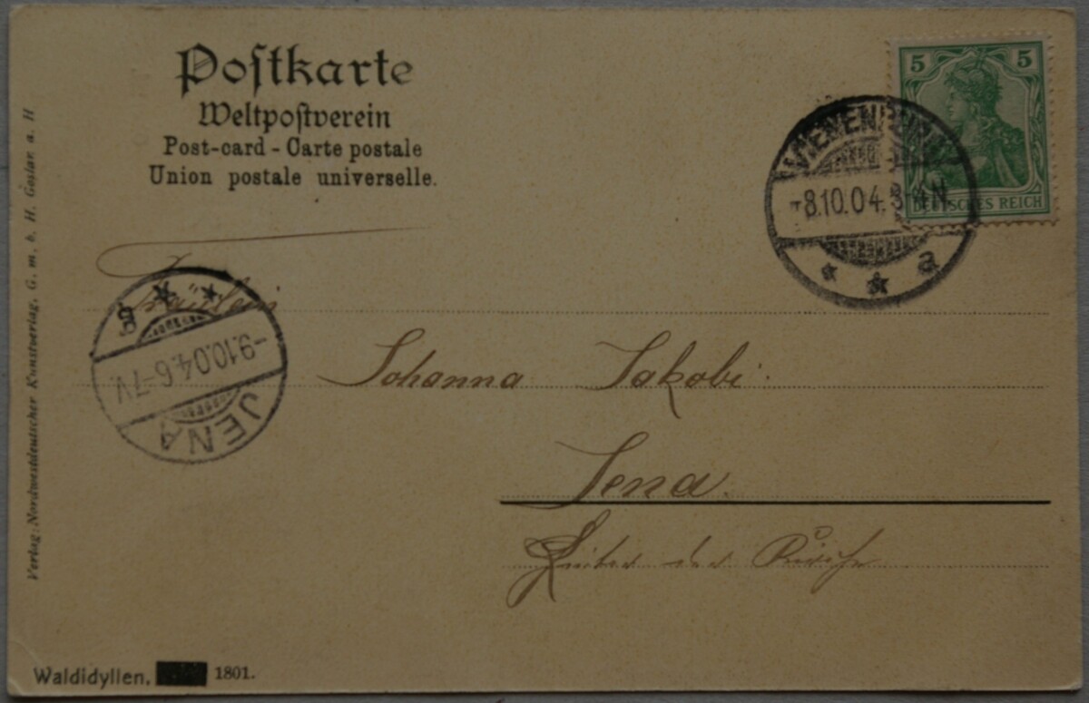 Vokietijos Reichas 1904m atvirlaiškis