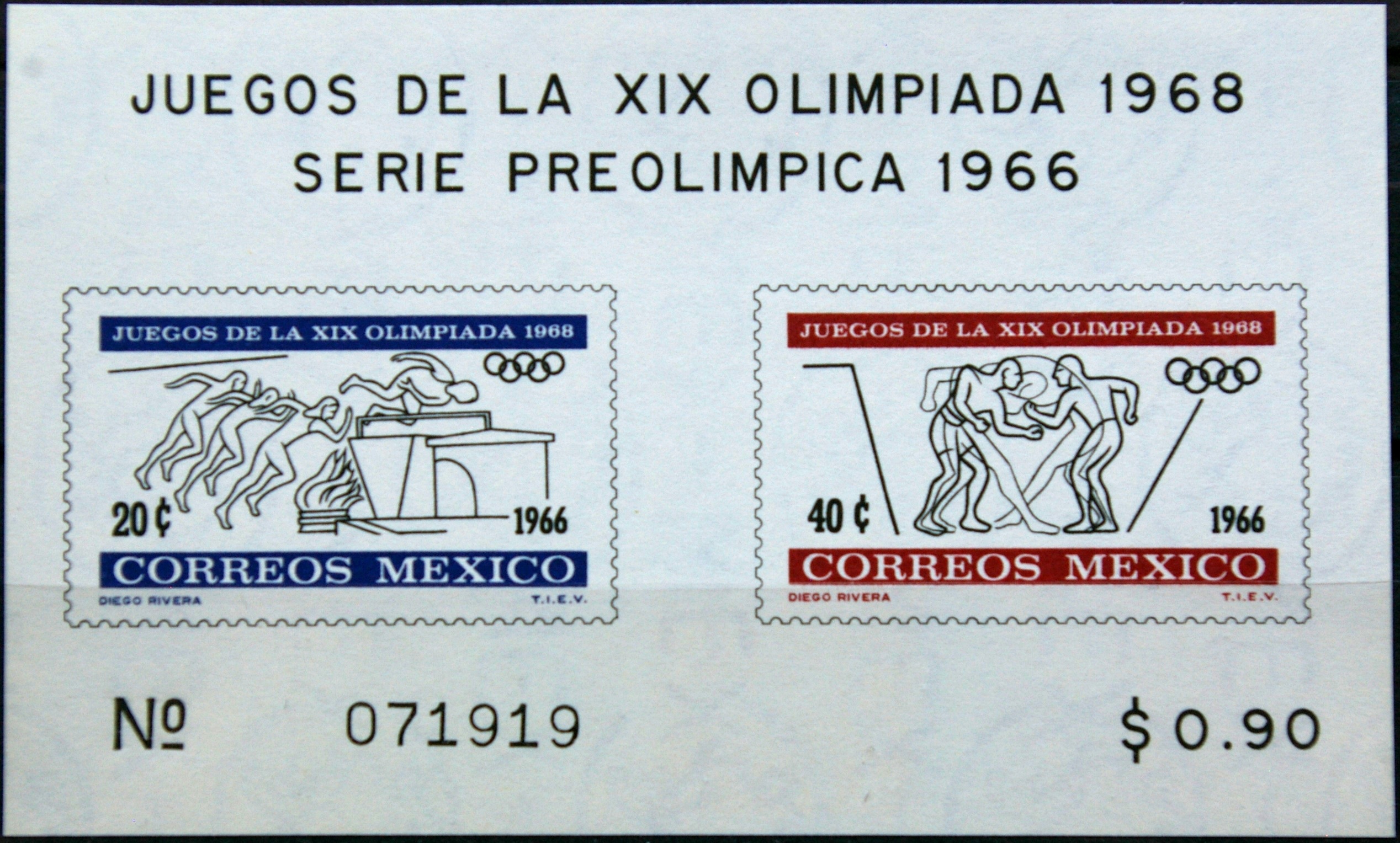 Meksika, 1966m blokas MNH** V