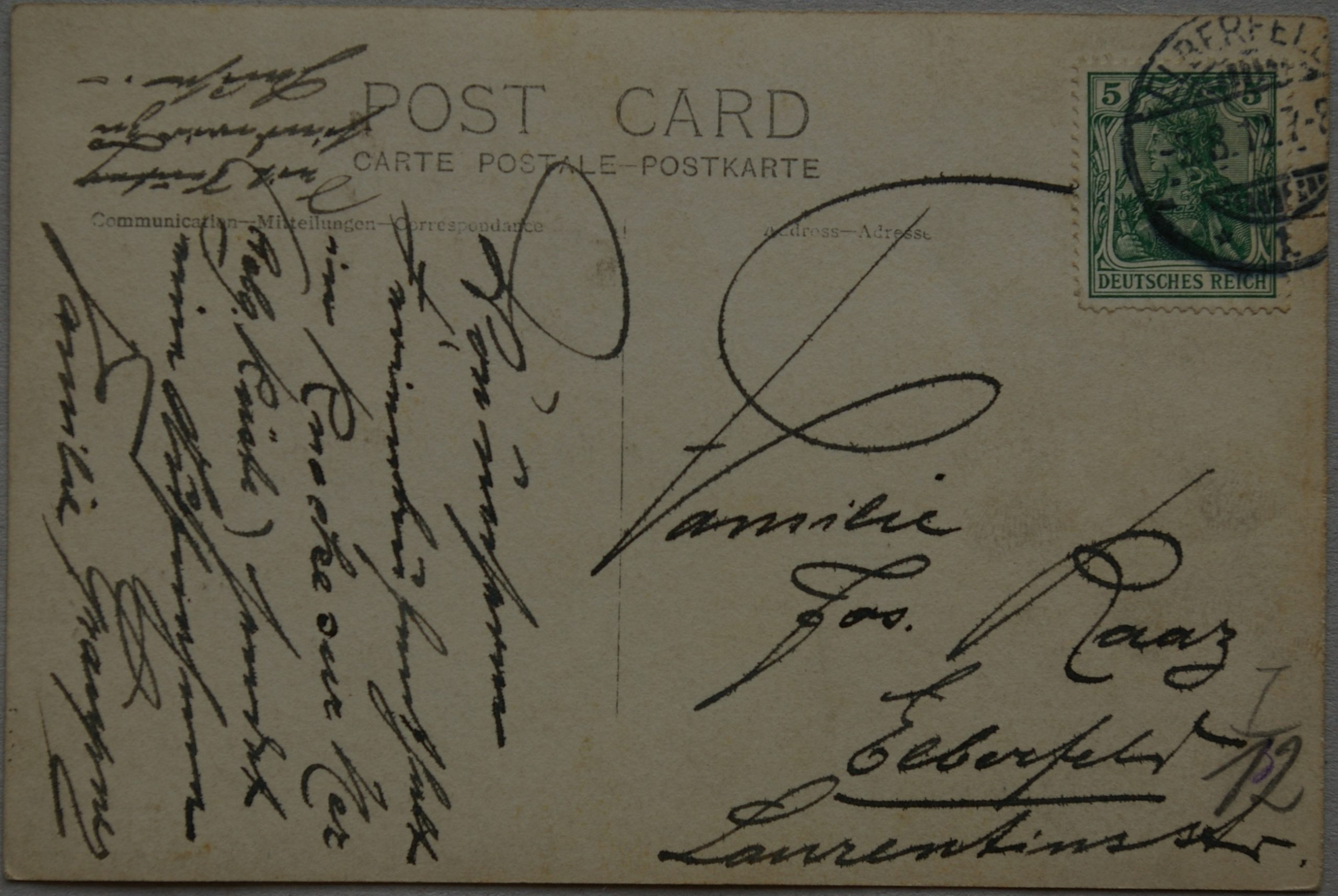 Vokietijos Reichas 1910m atvirlaiškis