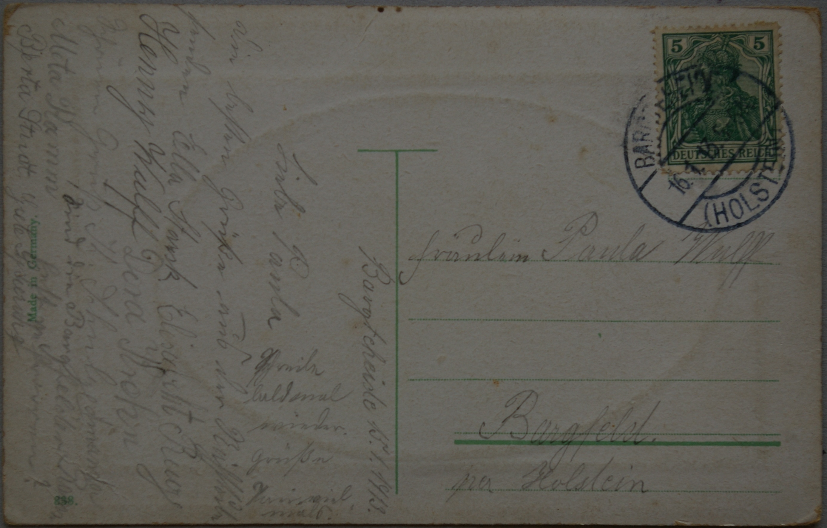 Vokietijos Reichas 1913m atvirlaiškis