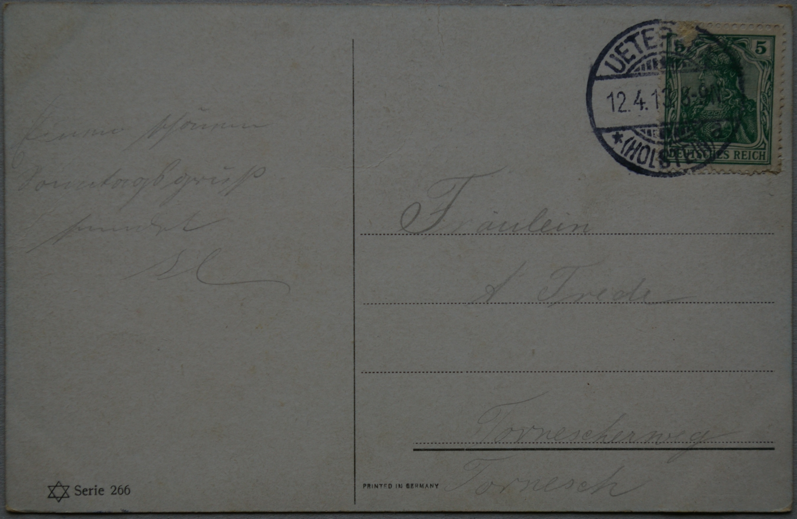 Vokietijos Reichas 1913m atvirlaiškis