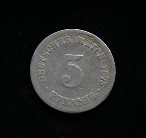 Vokietijos Imperija, 5 pfenigiai 1875m-C