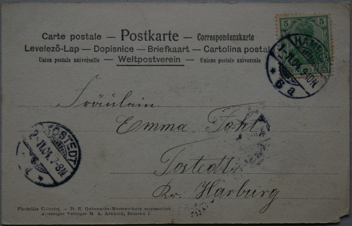 Vokietijos Reichas 1904m atvirlaiškis