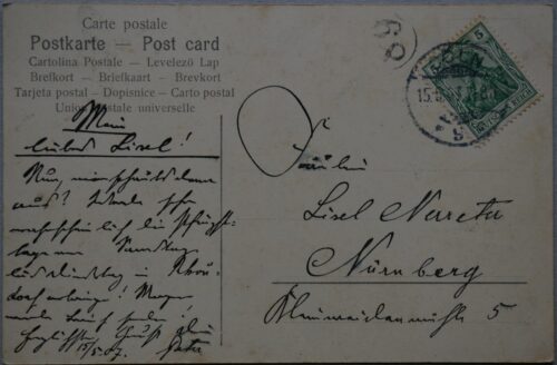 Vokietijos Reichas 1903m atvirlaiškis