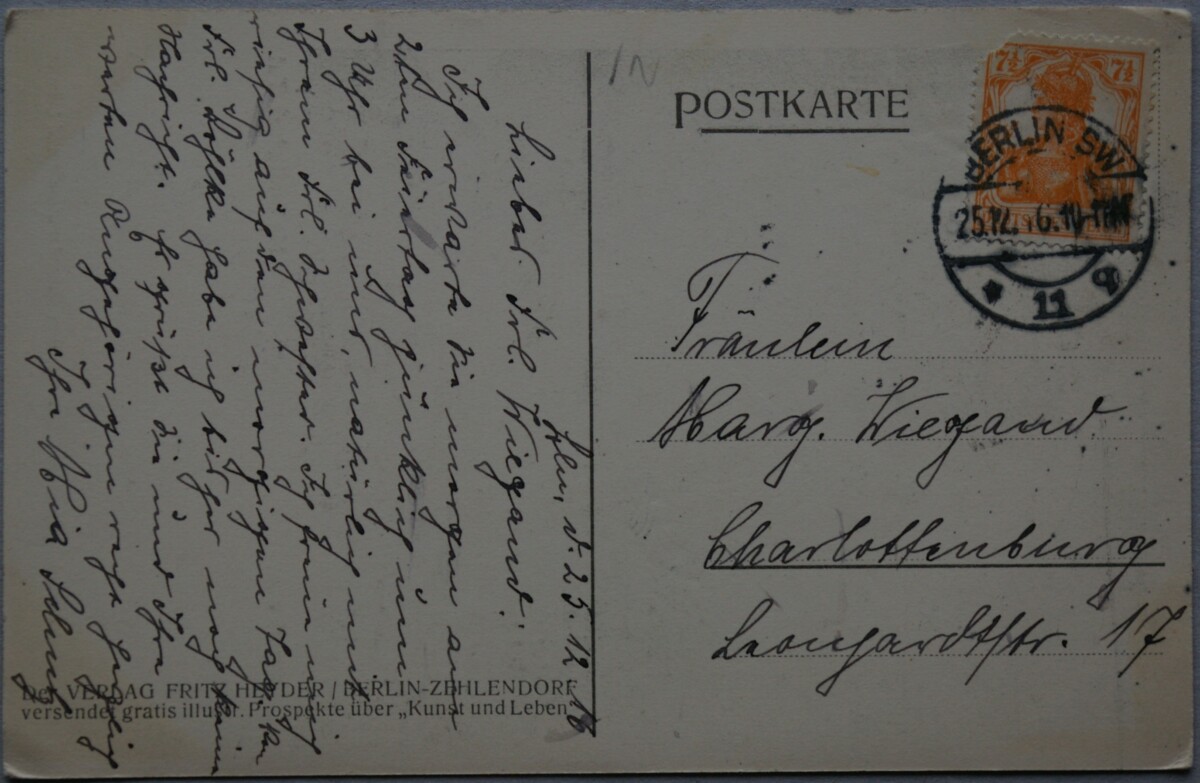 Vokietijos Reichas 1916m atvirlaiškis