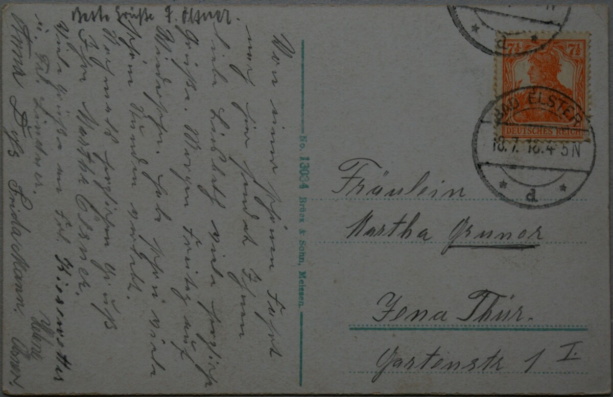 Vokietijos Reichas, Bad Elster, 1918m atvirlaiškis