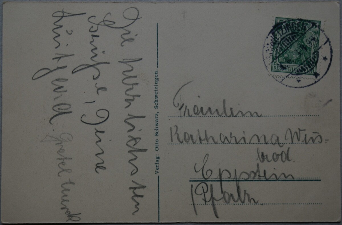 Vokietijos Reichas, Švecigenas, 1913m atvirlaiškis