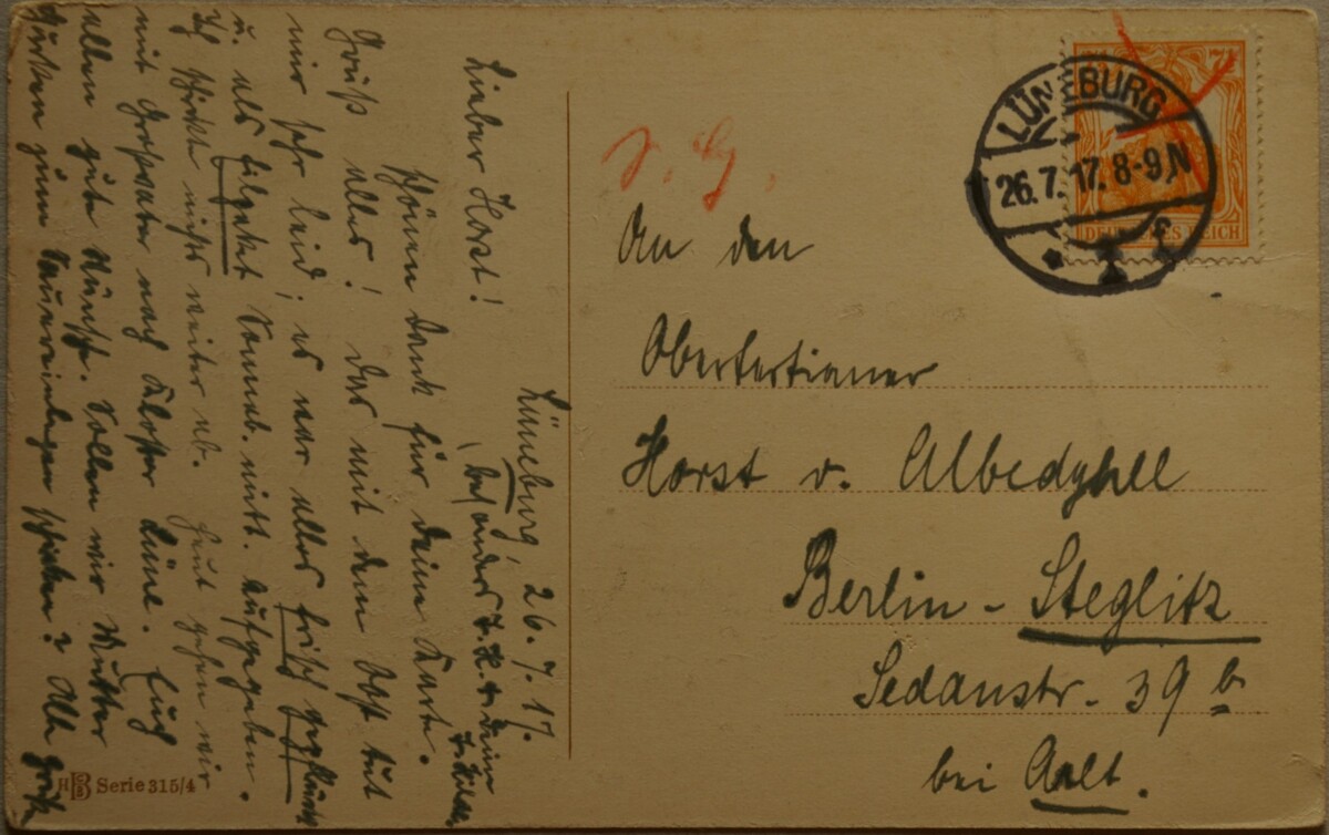 Vokietijos Reichas, Liuneburgas 1917m atvirlaiškis