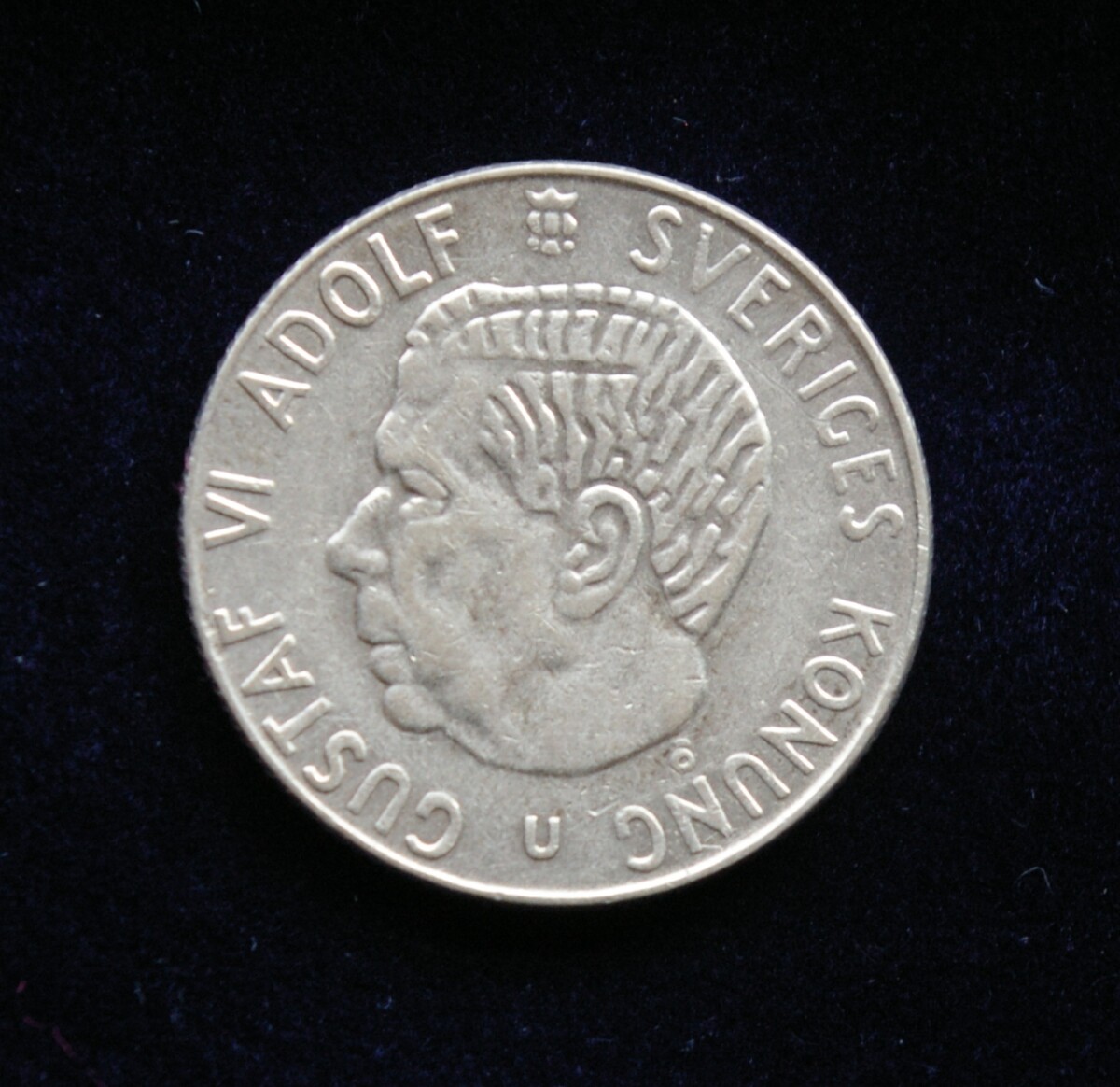 Švedija, SIDABRINĖ 1 krona 1963m