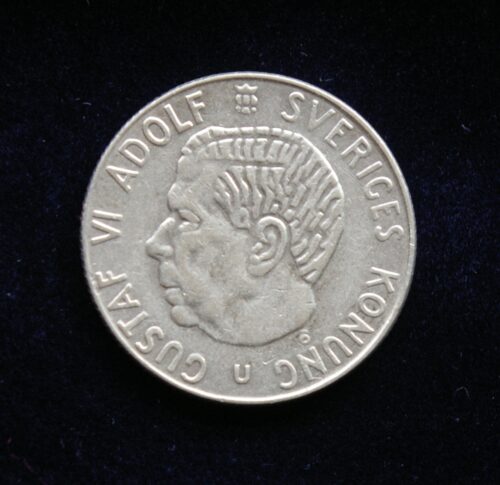 Švedija, SIDABRINĖ 1 krona 1963m