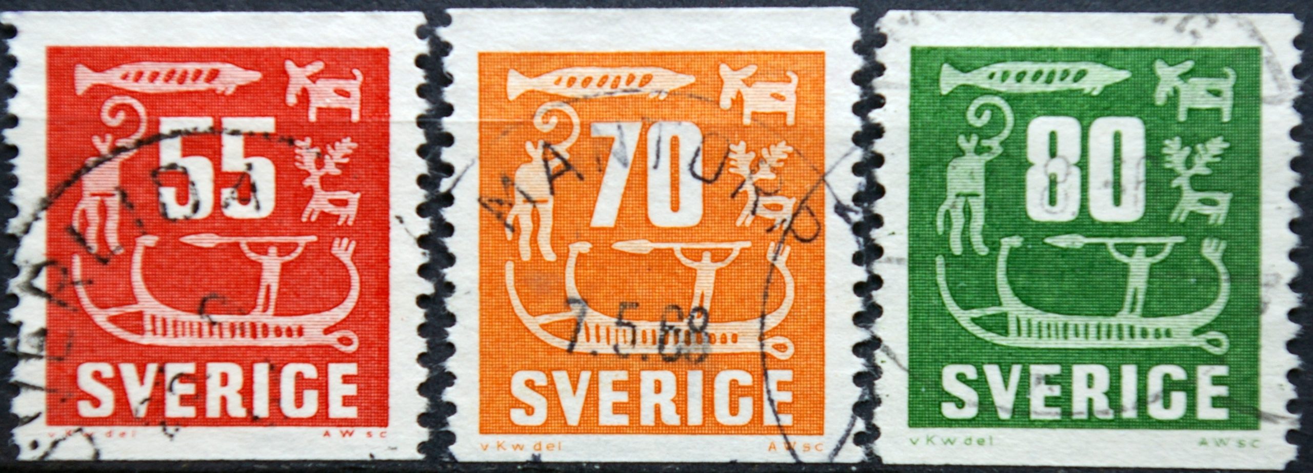 Švedija, pilna serija, MiNr 431-433 Used (O) G