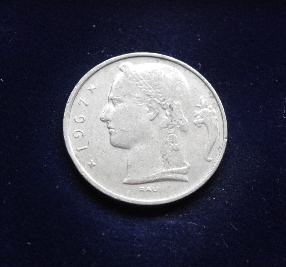 Belgija (Belgique), 5 frankai, 1967m