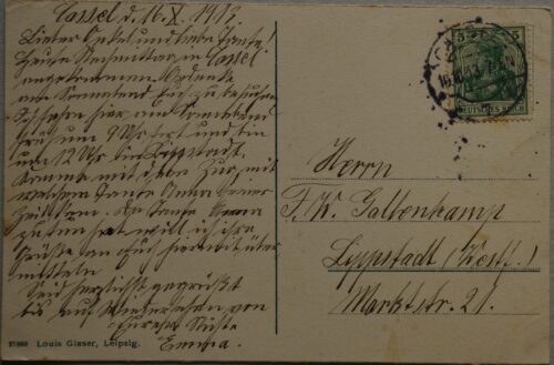Vokietijos Reichas, Wilhelmshohe, 1913m atvirlaiškis