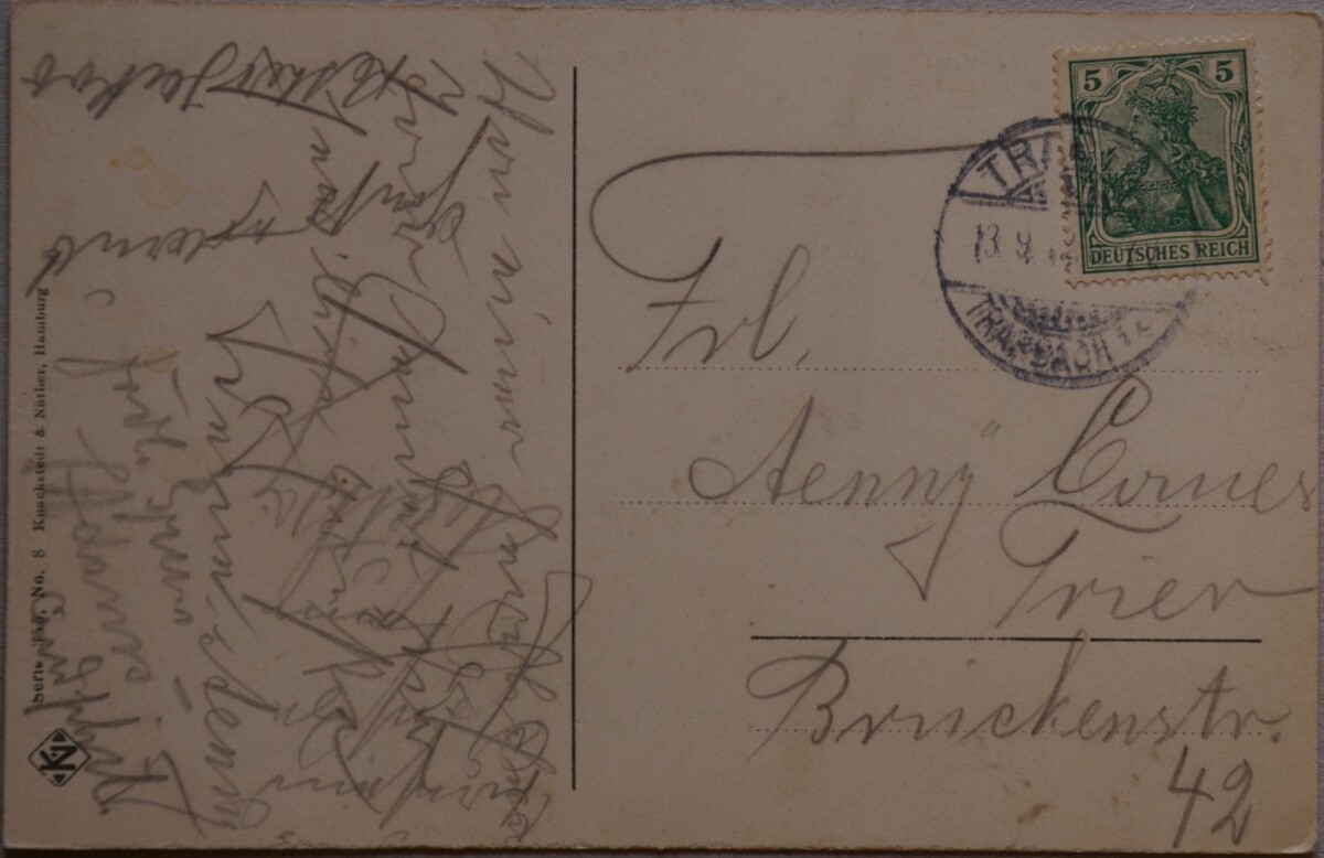Vokietijos Reichas, Traben-Trabachas 1914m atvirlaiškis