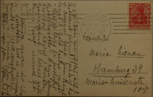 Vokietijos Reichas, 1921m atvirlaiškis