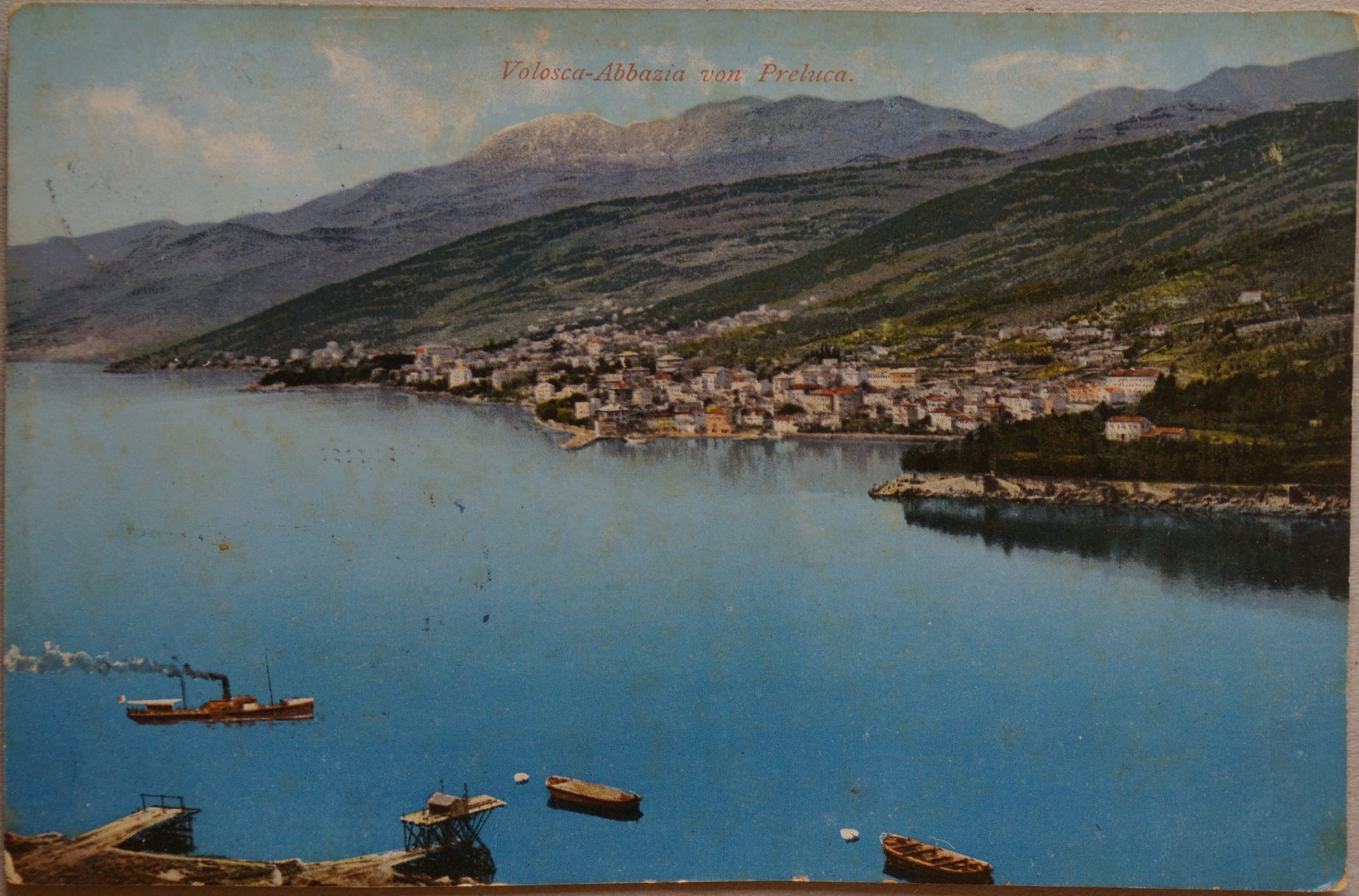 Vokietijos Reichas, Volosca-Abbazia (Kroatija) 1910m atvirlaiškis