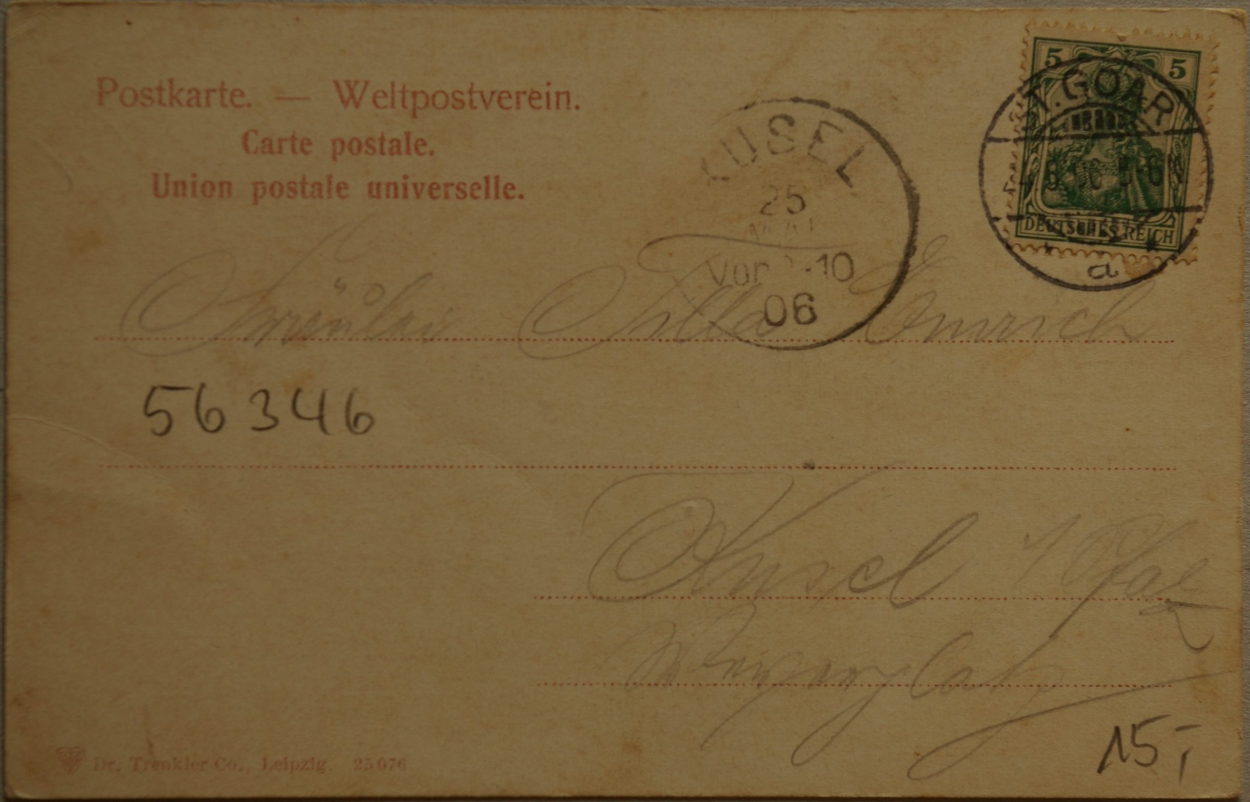 Vokietijos Reichas, St. Goarshausenas 1906m atvirlaiškis