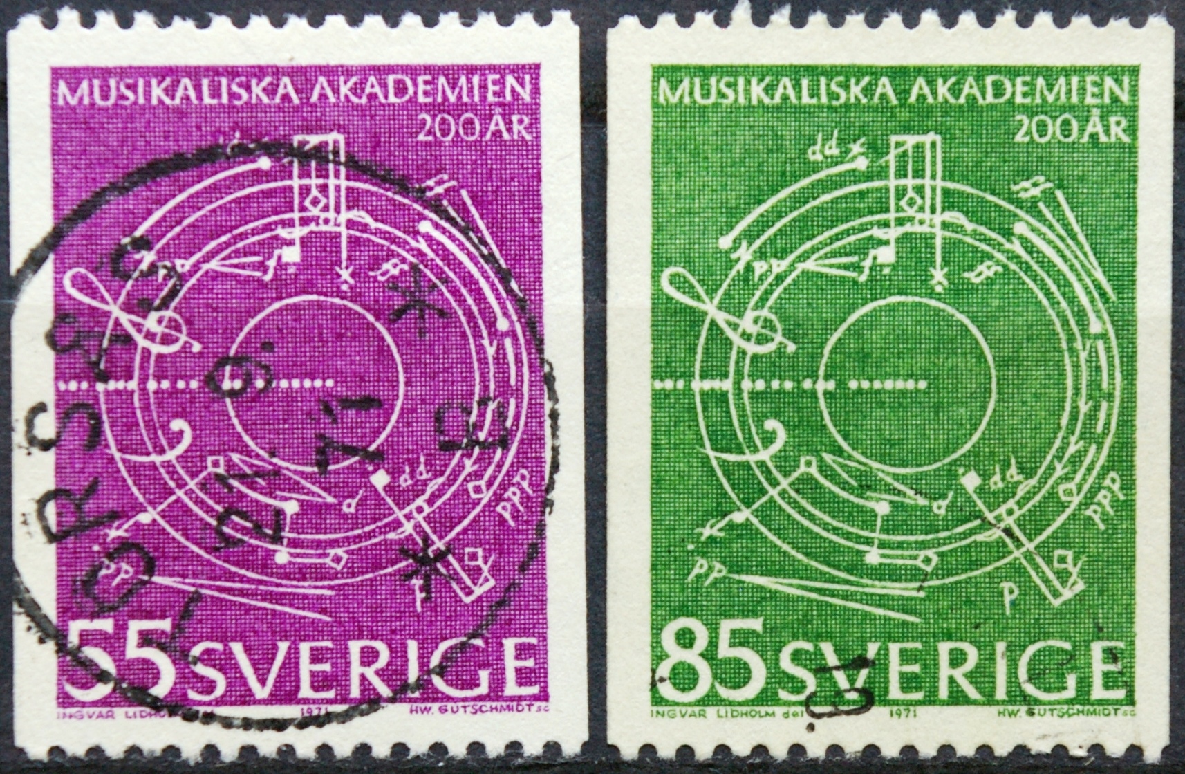 Švedija, pilna serija, MiNr 713C-714C Used (O) G