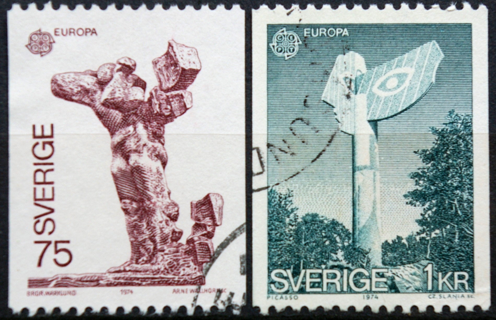 Švedija, pilna serija, MiNr 852-853 Used (O) G