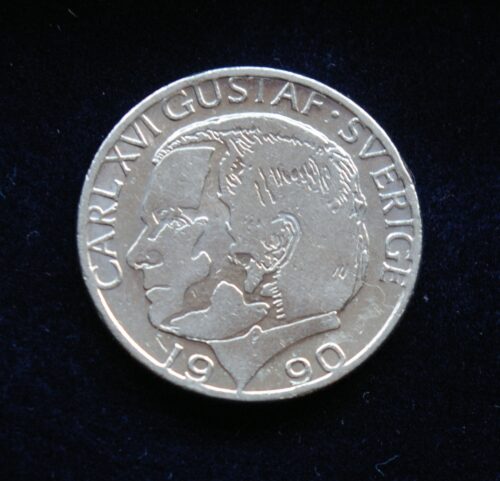 Švedija, 1 krona 1990m