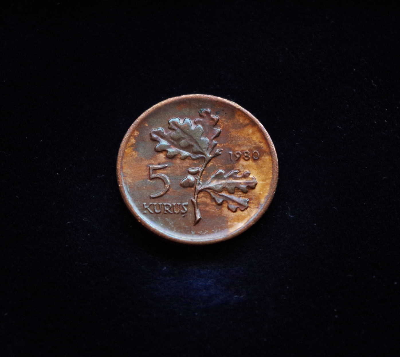 Turkija, proginiai 5 kurušai 1980m E
