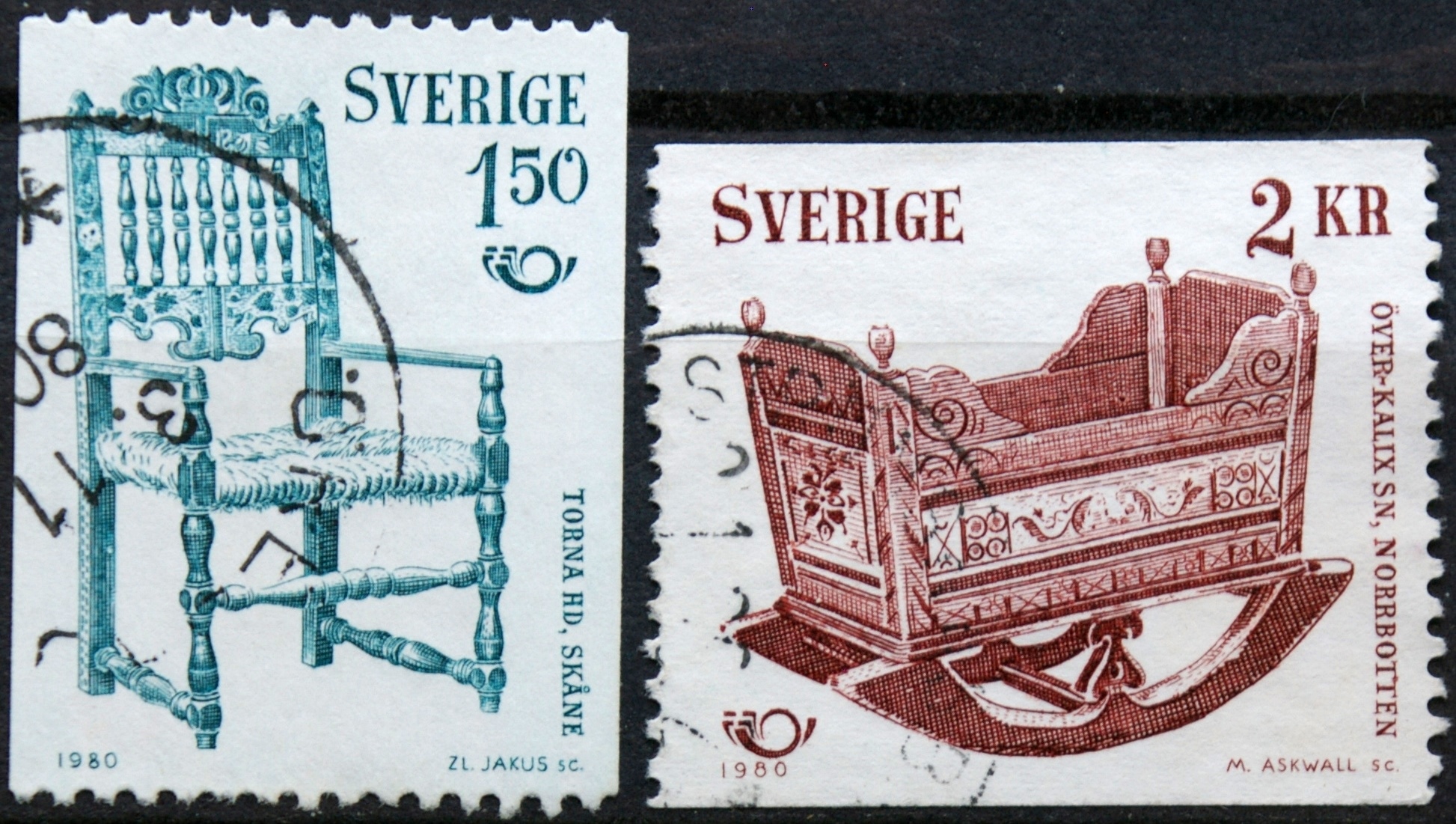 Švedija, pilna serija, MiNr 1115-1116 Used (O) G