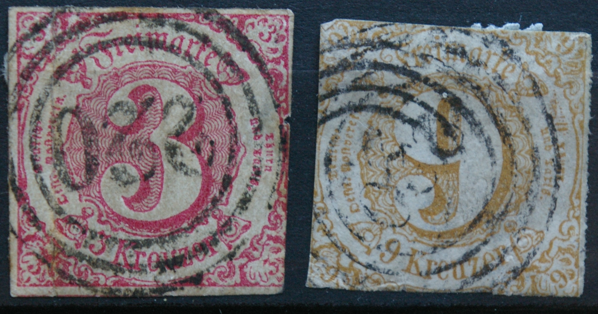 Senoji Vokietija, Thurn und Taxis, 1862m, MiNr 31, 34 Used(O)