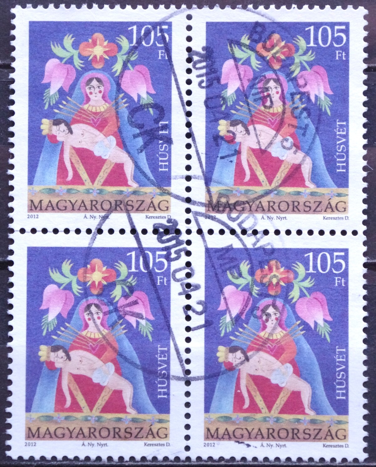 Vengrija, kvartblokis MiNr 5544 Used(O) V