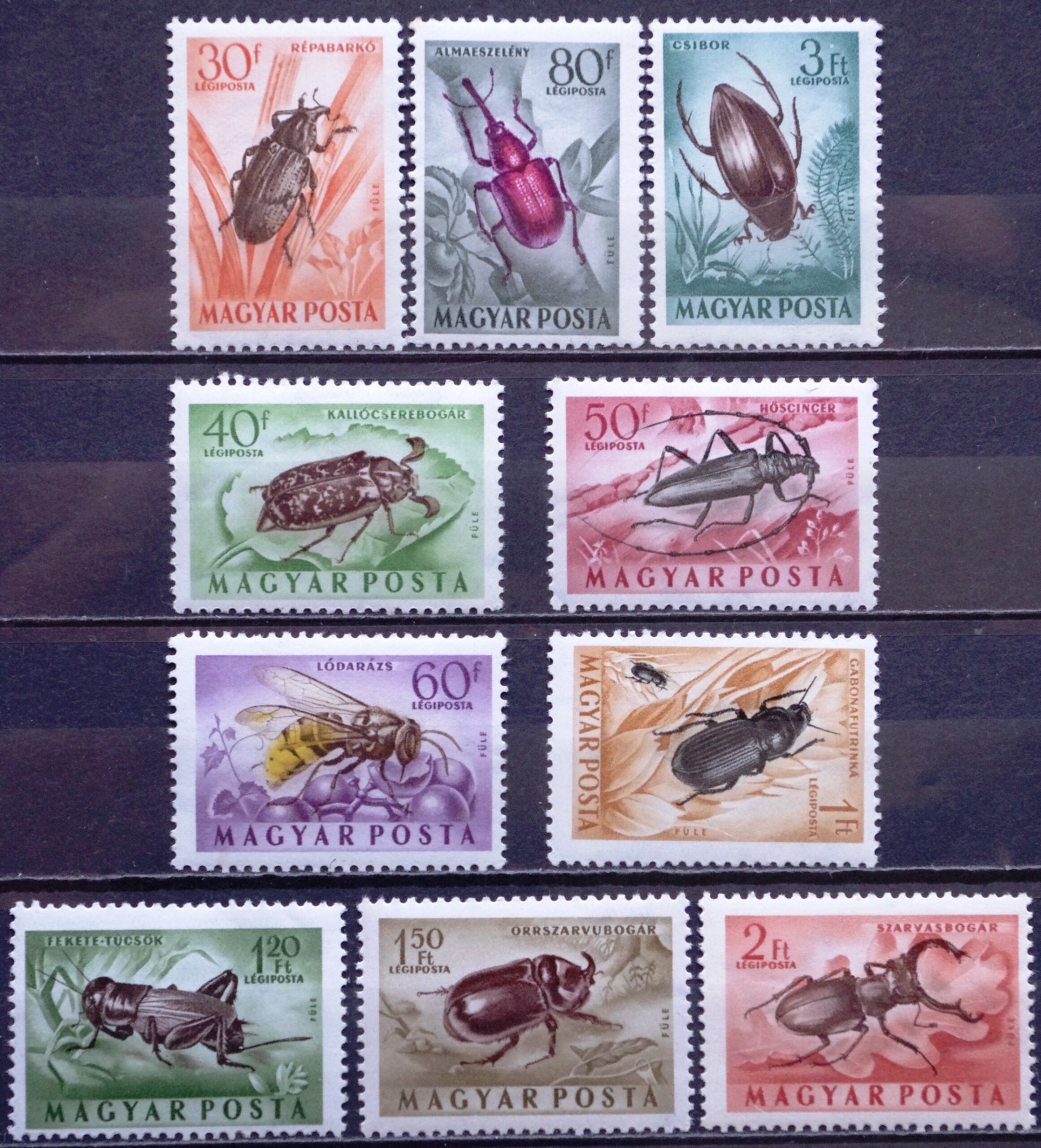 Vengrija, pilna serija MiNr 1354-1363 MNH** V