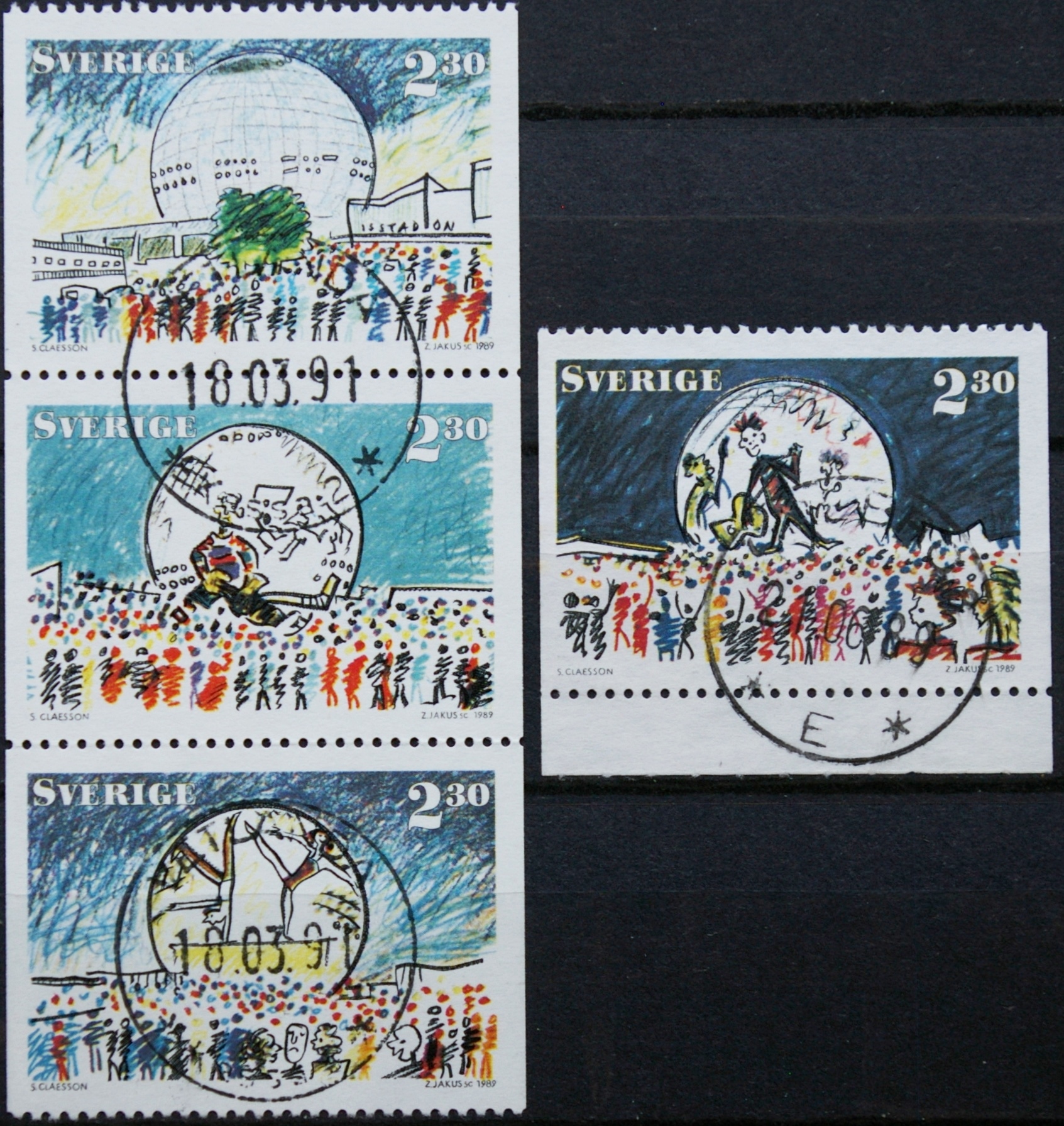 Švedija, pilna serija, MiNr 1530-1533 Used (O) G