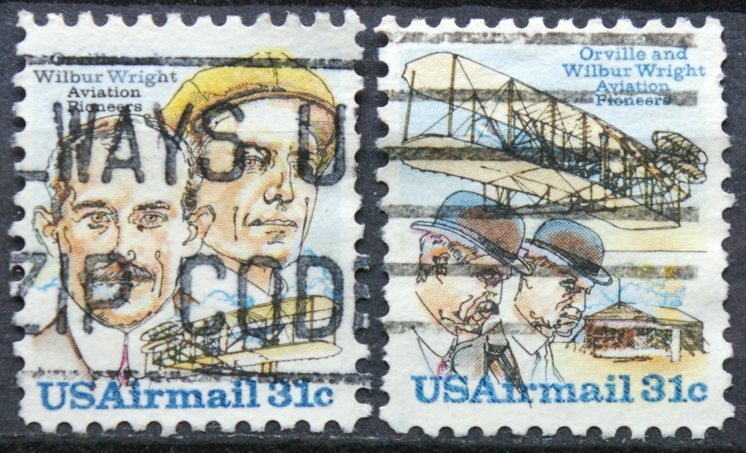 JAV, oro paštas, pilna serija ScNr C91-C92 Used(O)