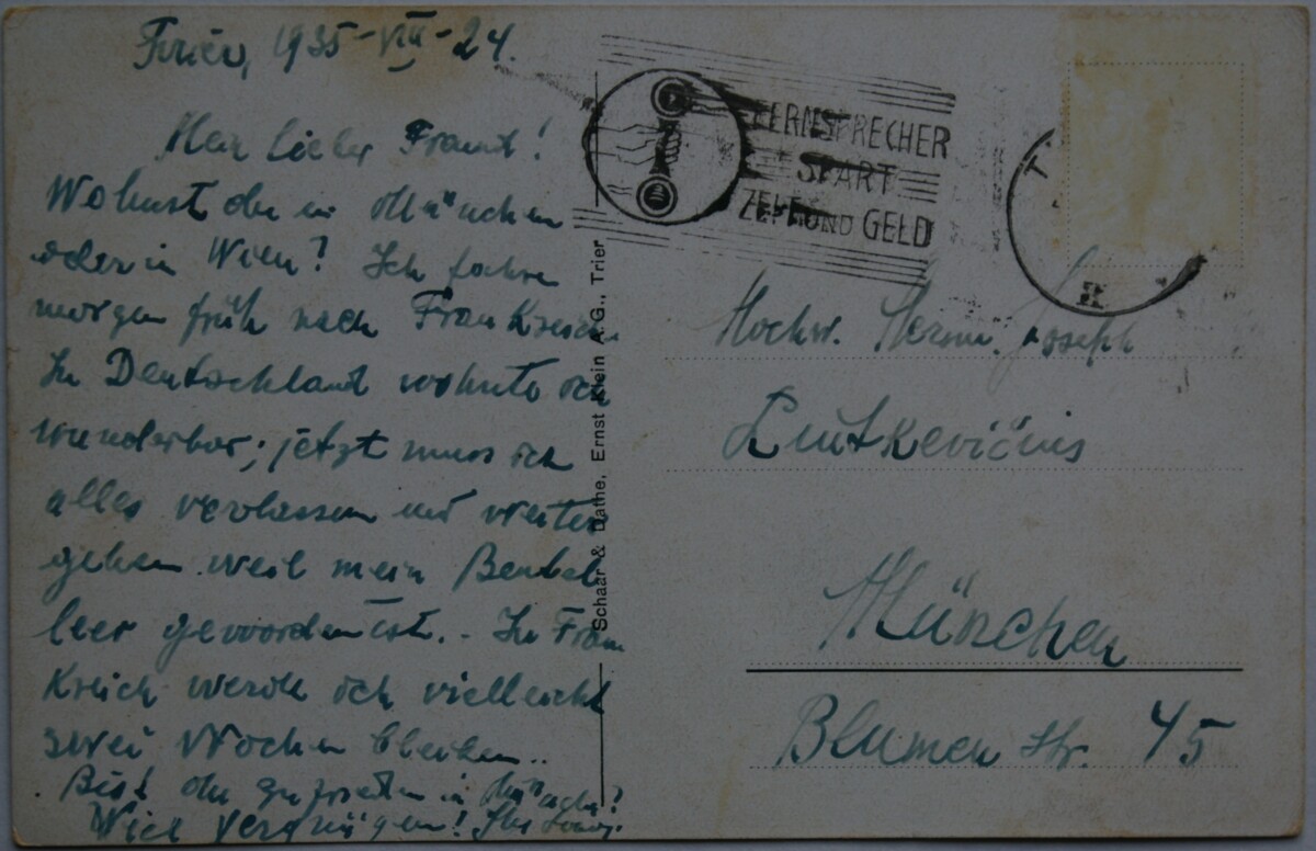 Vokietijos Reichas, Trieras 1935m atvirlaiškis