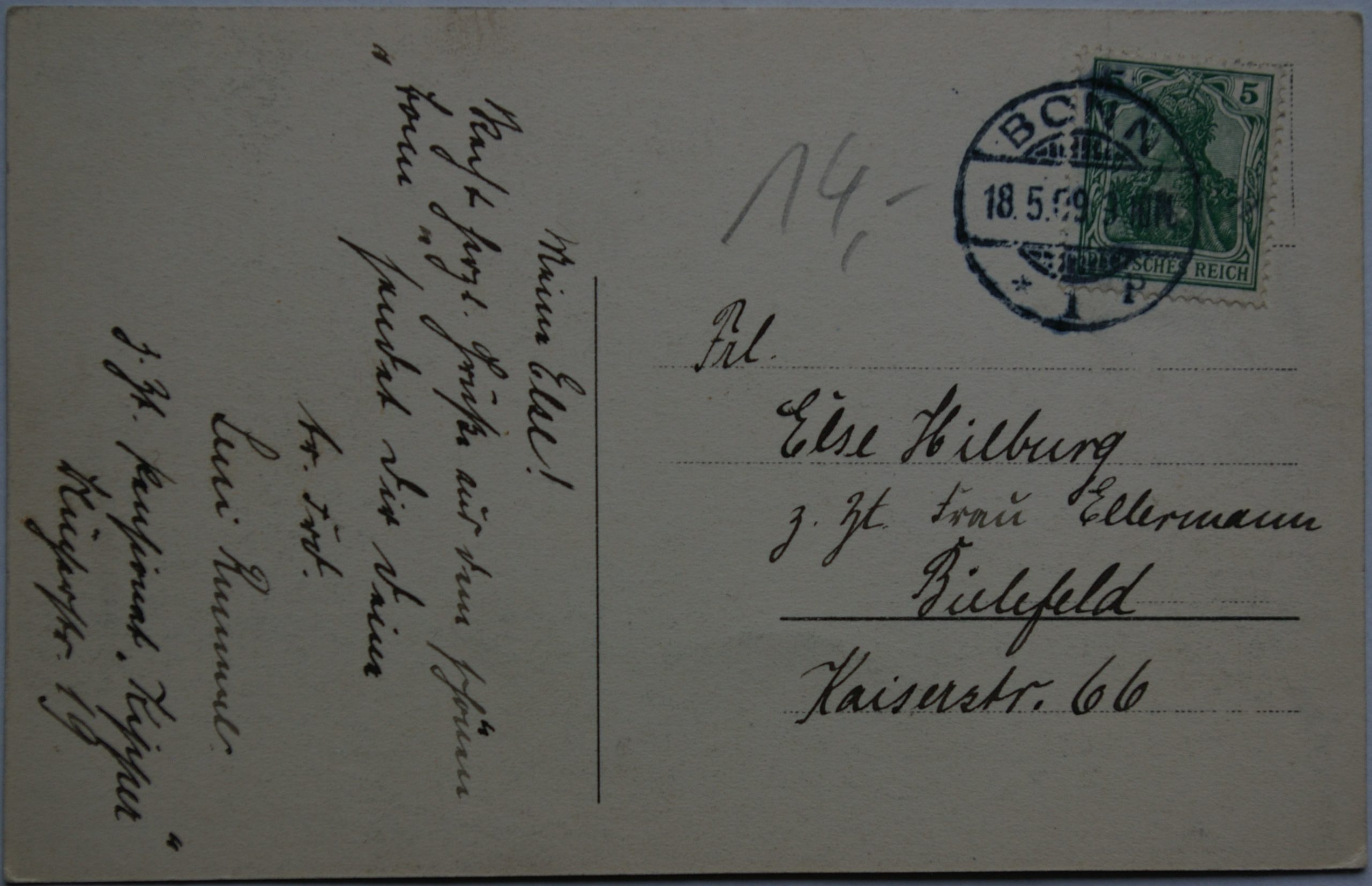 Vokietijos Reichas, Bona 1909m atvirlaiškis