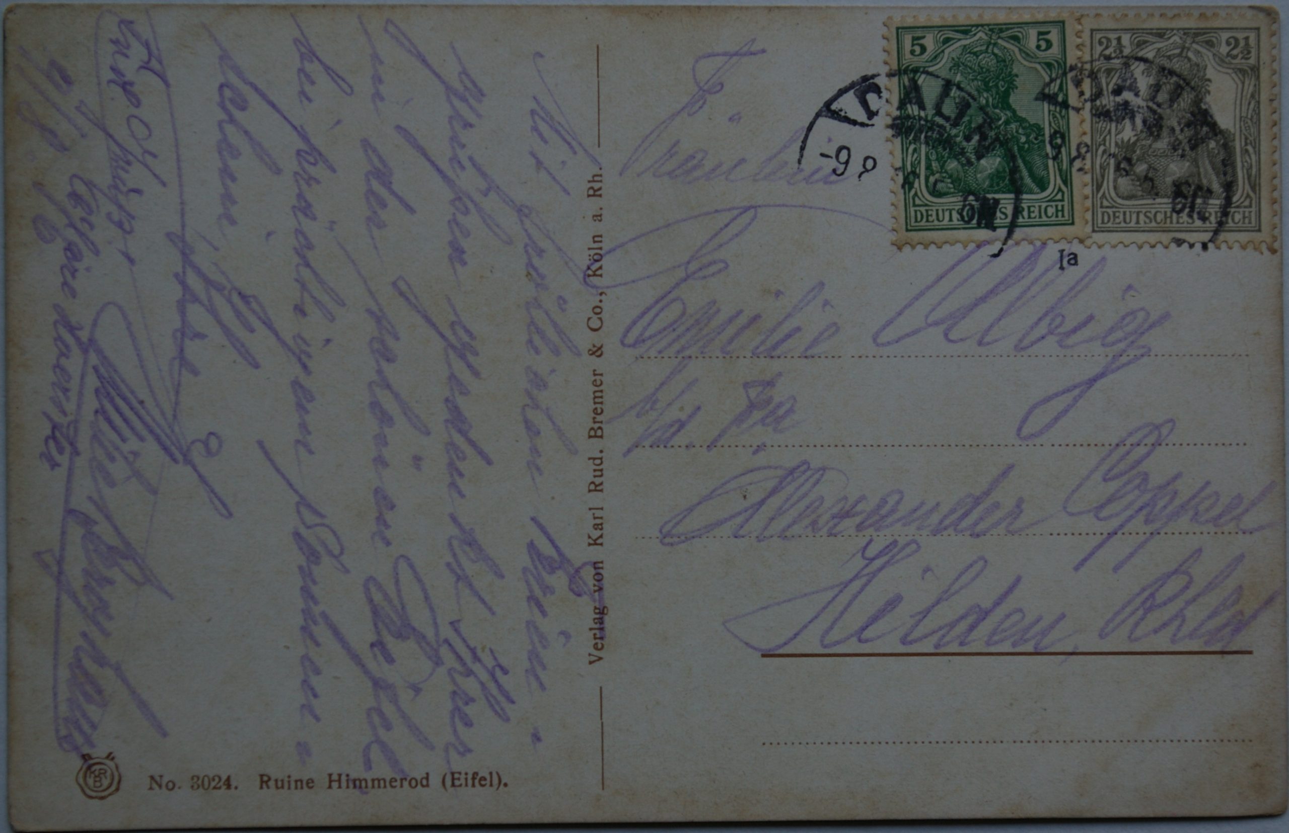 Vokietijos Reichas, Burgenas 1916m atvirlaiškis