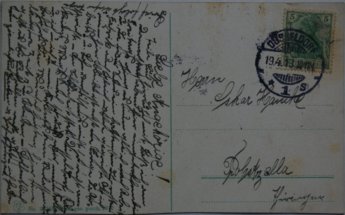 Vokietijos Reichas, Duseldorfas 1913m atvirlaiškis