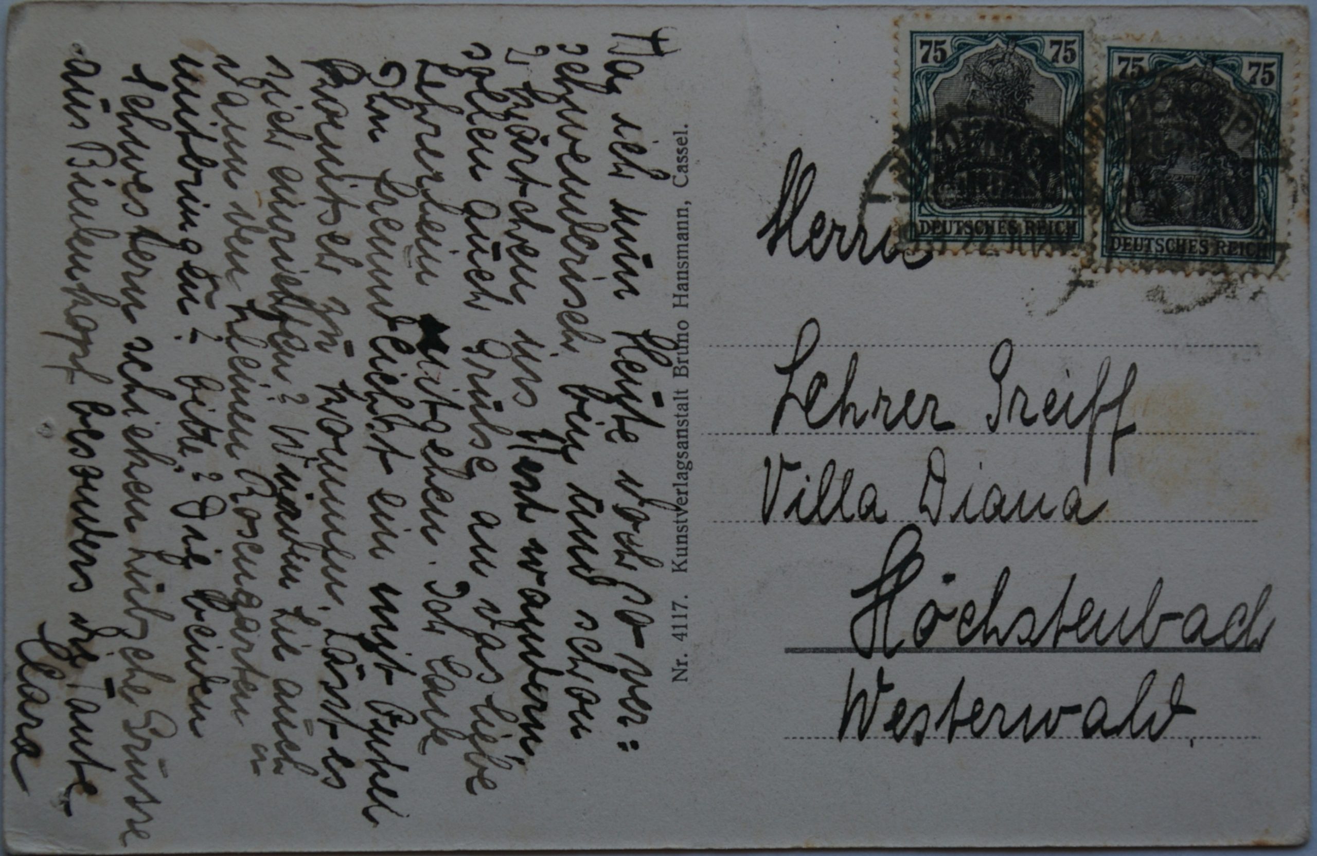 Vokietijos Reichas, Marburgas 1922m atvirlaiškis