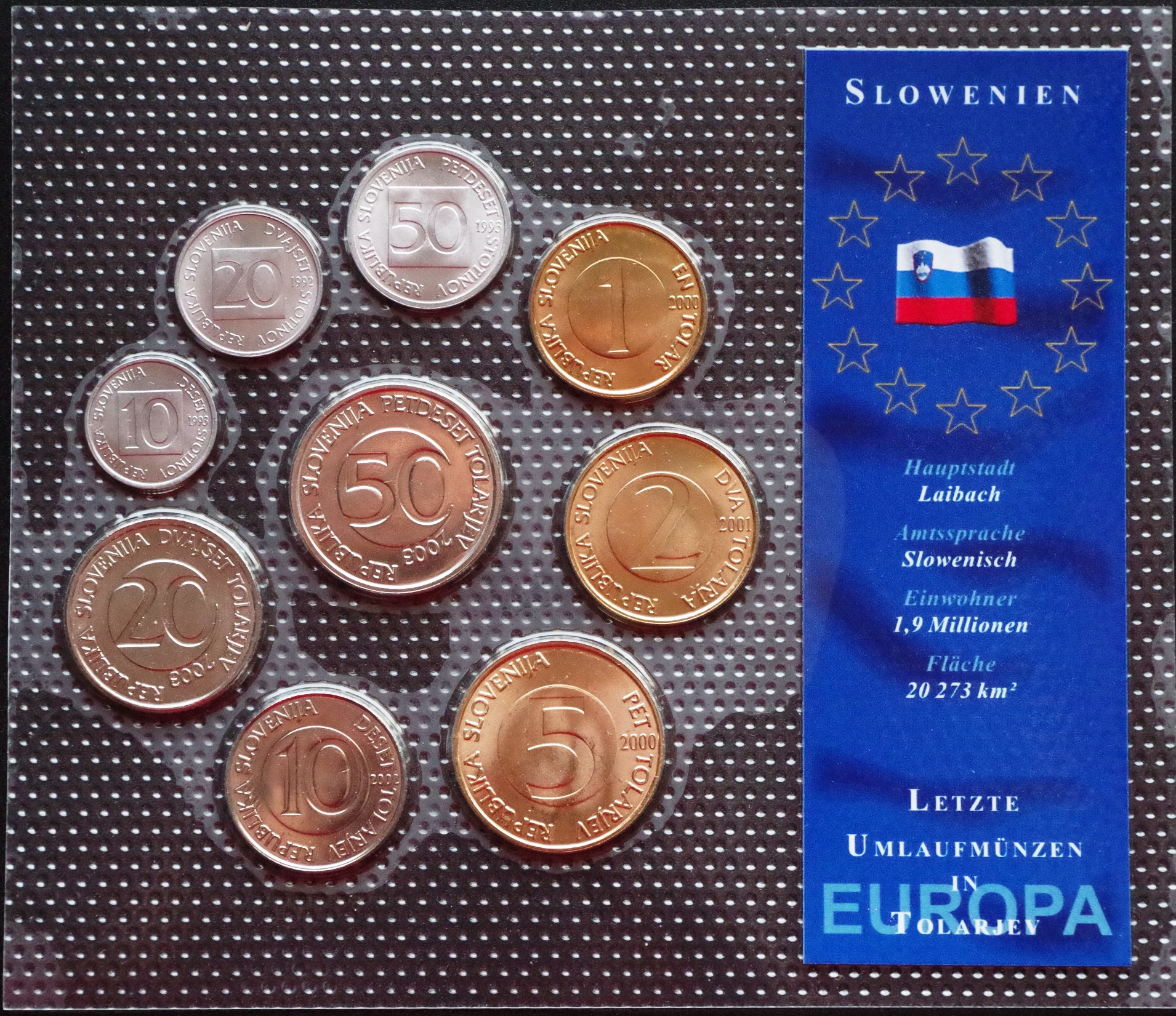 Slovėnija, monetų rinkinys UNC